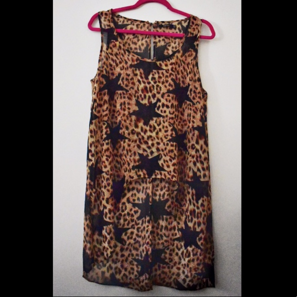 Leopard Print & Stars high Low Top